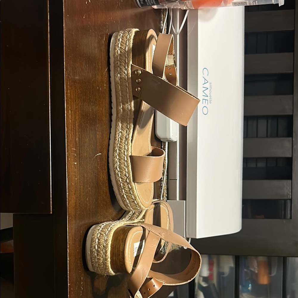 Women's Tan Espadrille Sandals Steve Madden 8